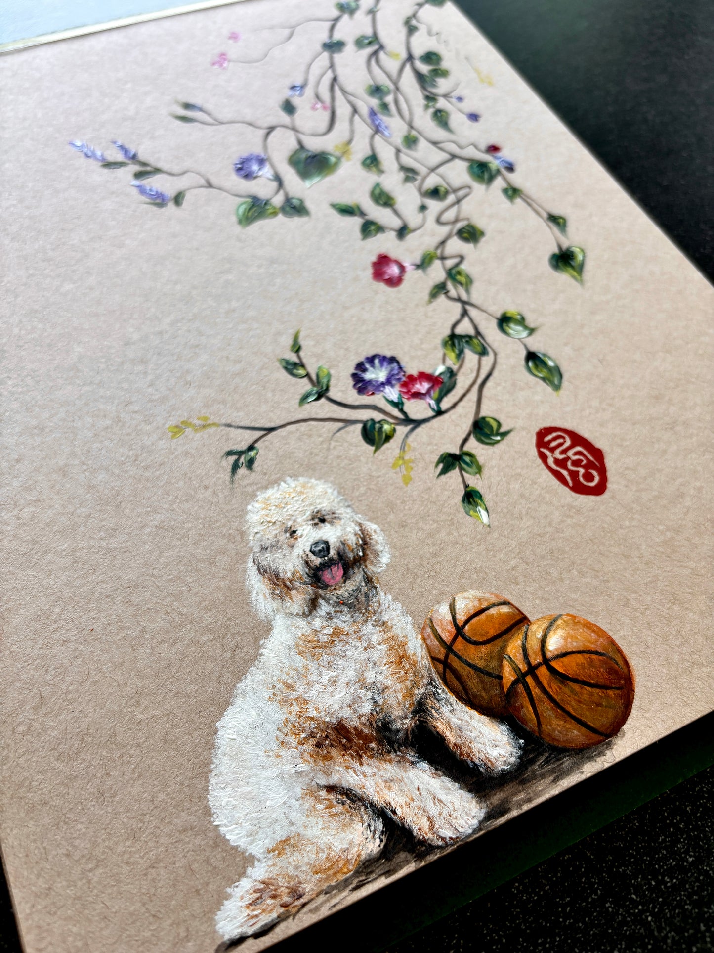 Love, Play, Bloom (framed) - commissioned