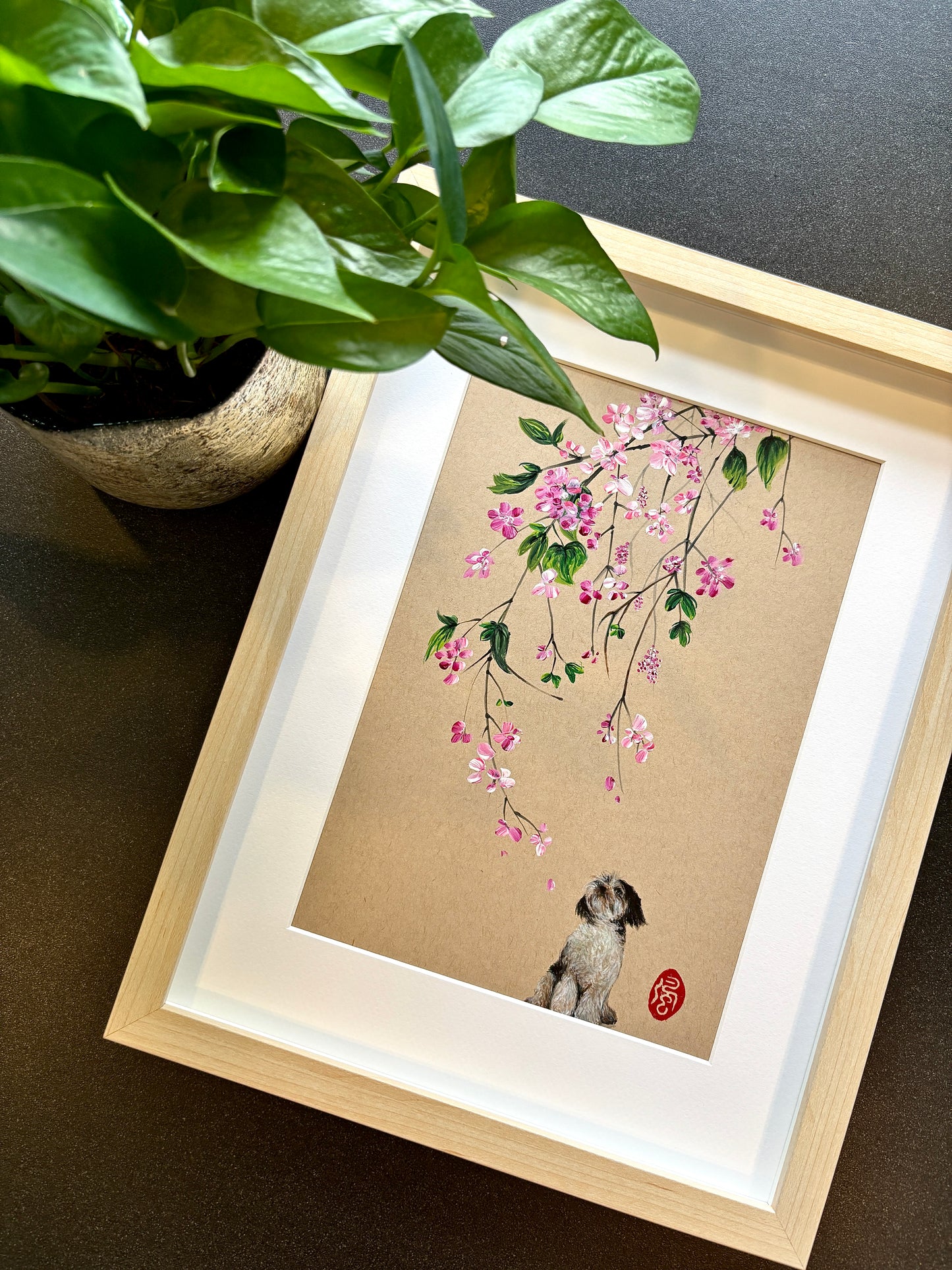 Petals for a pup (framed)
