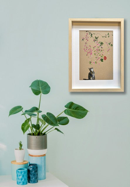 Petals for a purr (framed)