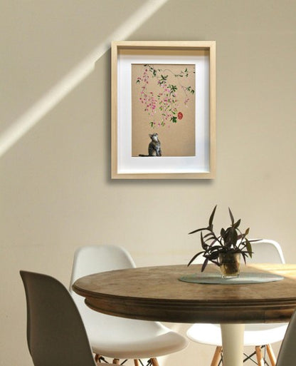 Petals for a purr (framed)