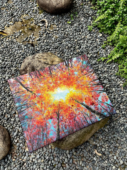 Beneath the falling gold