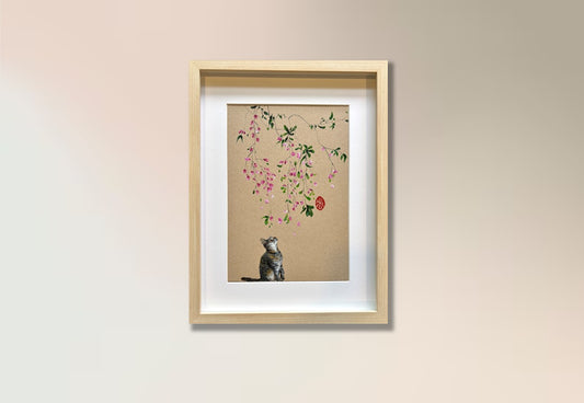 Petals for a purr (framed)